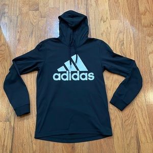 Adidas Size Small Lightweight Pop over with Hood long sleeve Black & White Women